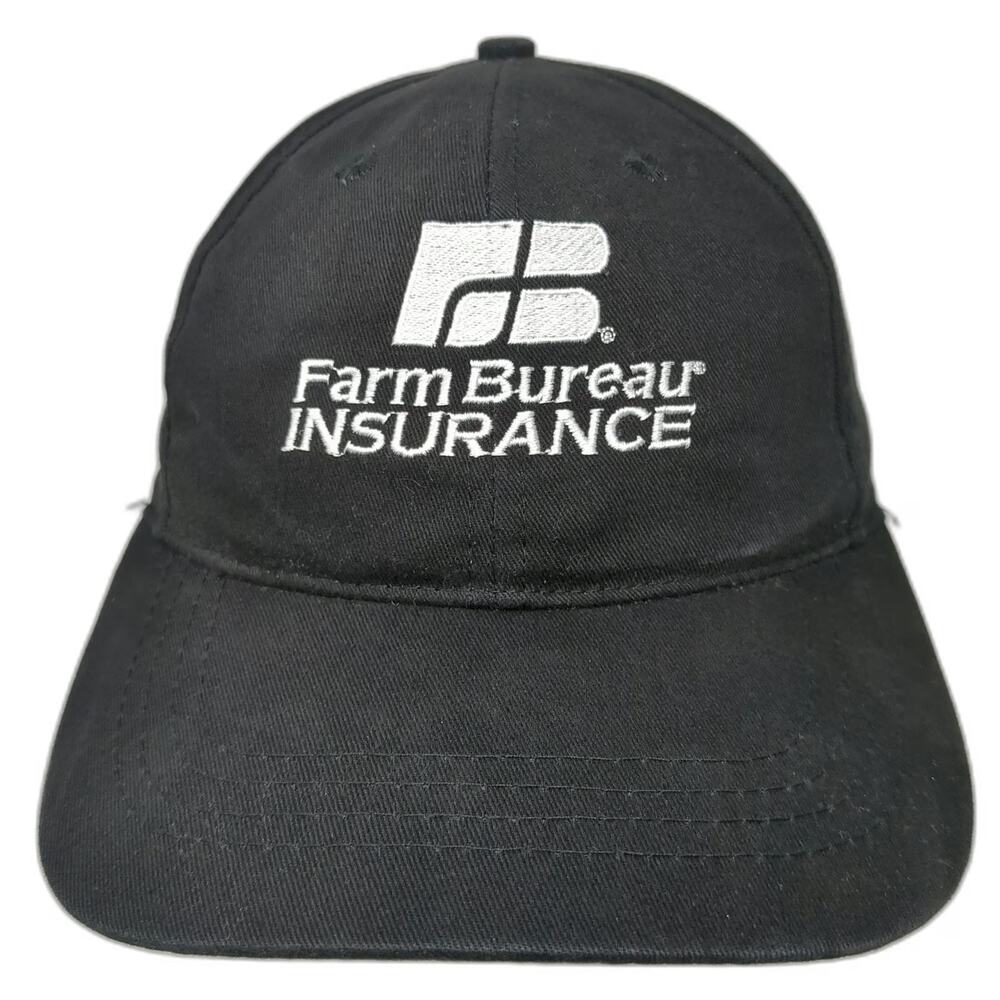 Cap America Baseball Cap Black One Size Farm Bureau Insurance Strapback Hat